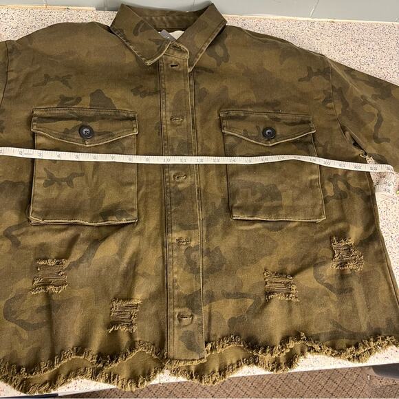 NWT Vintage Havana Military Style Camo Jacket Green Women’s Medium - Picture 12 of 15